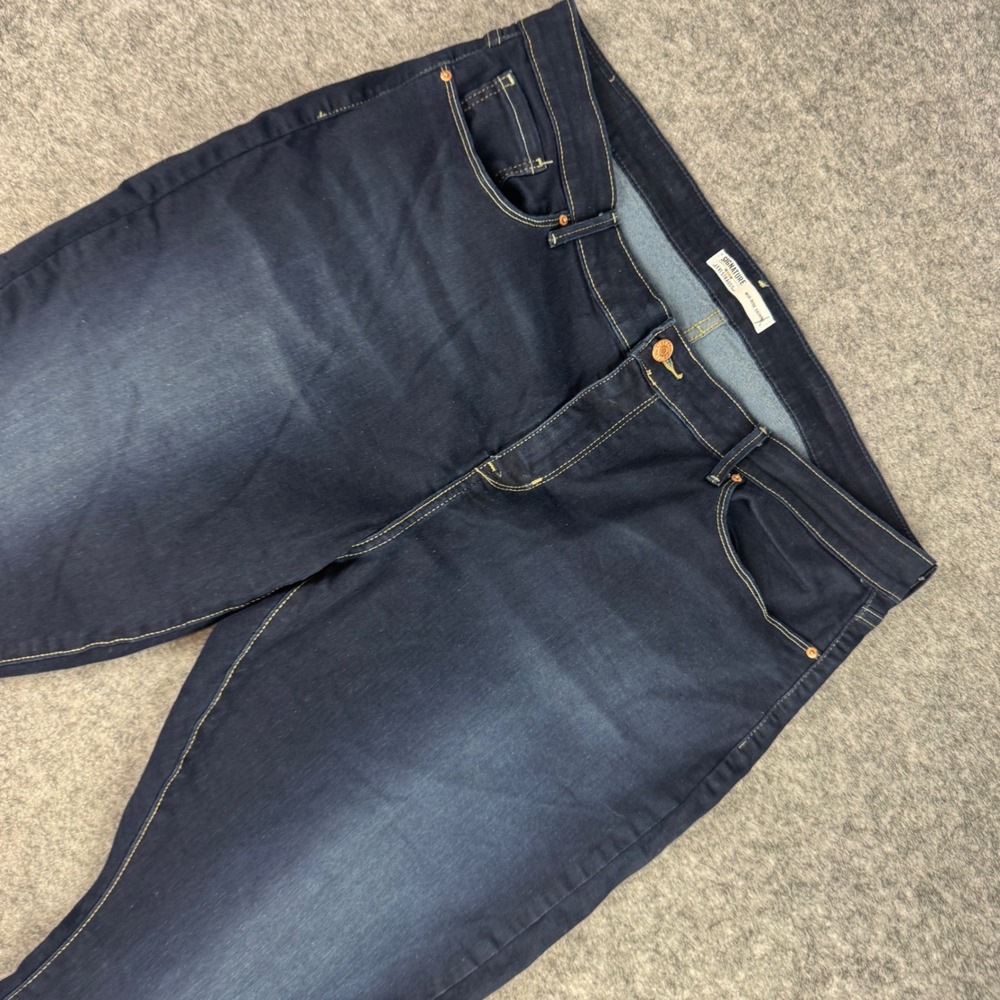 Signature by Levi Strauss Gold Womens Mid Rise Skinny Jeans 20S W35 L28 Dark